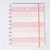 Caderno de disco Basic Rosa listrado -Folhas Reposicionáveis - Inteligente - Imagem 1