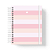 Caderno de anotações Premium - 200 pág - A5 - Rosa Listrado - Imagem 1