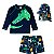 Trio Praia Camiseta Shorts Boné Zoo Elastano Toddler Proteção uv 50+ TipTop - Imagem 3