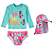 Trio Praia Peixes Rosa Elastano Kids Proteção UV 50+ - Imagem 2