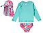 Trio Praia Peixes Rosa Elastano Kids Proteção UV 50+ - Imagem 3