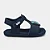 Sandália Infantil Bibi Baby Soft II Azul de Jacaré com luz - Imagem 4