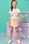 Conjunto de Blusa em Meia Malha com Shorts Saia em Canelado Maui Infanti - Imagem 5