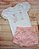 Conjunto de Body em Cotton e Shorts Saia em Molevisco Linho Infanti - Imagem 1