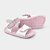 Sandália Infantil Bibi Baby Soft II Rosa e Branco de Marshmallow - Imagem 1