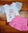 Conjunto de Blusa em Malha Power e Shorts Saia em Sarja Empapelada Kukiê - Imagem 2