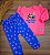 Conjunto Blusão Rosa em Moletom e Calça em Ribana Up Baby - Imagem 1
