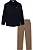 Conjunto de Camisa em Meia Malha e Calça Skinny em Malha Alfaiataria LucBoo - Imagem 1
