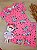 Pijama Blusa e Bermuda em Suedine Zebra Rosa Escuro Up Baby - Imagem 1