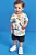 Conjunto de Camiseta em Meia Malha e Bermuda em Sarja Melange com Elastano Super Poower LucBoo - Imagem 2