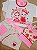 Conjunto Menina Blusa Gatinha, Short-Saia e Bolsa Off White e Rosa | Cinti - Imagem 2