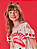 Vestido Strawberry Gatinha Off White E Vermelho Cinti - Imagem 5