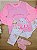 Pijama Manga Longa e Legging Rosa Cinti - Imagem 1