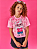 Blusa Boxy Infantil Menina Gatinha Rosa Cinti - Imagem 4