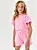 Conjunto Infantil Menina Blusa Boxy E Short Glitter Rosa Cinti - Imagem 2