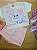 Conjunto Infantil Menina Blusa Boxy Gatinho E Short-Saia Natural E Rosa Cinti - Imagem 1