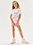 Conjunto Infantil Menina Blusa Boxy Gatinho E Short-Saia Natural E Rosa Cinti - Imagem 4