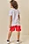 Conjunto de Camiseta em Meia Malha e Bermuda em Nylon Ergonomic com Elastano Branca LucBoo - Imagem 2