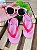 Chinelo Infantil Klin Acqua Print com Óculos de Sol Rosa - Imagem 1
