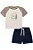 Conjunto de Camiseta em Meia Malha e Bermuda em Sarja Stretch com Elastano LucBoo - Imagem 2