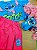 Conjunto Azul Stitch Blusa e Short Saia 100% Algodão Fakini - Imagem 2