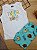 Conjunto Regata Malha e Bermuda Microfibra Branco Bee Loop - Imagem 1