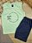 Conjunto Regata Malha e Bermuda Moletom Verde Bee Loop - Imagem 1