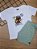 Conjunto Camiseta Malha e Bermuda Moletom Tigre Hey Dude Bee Loop - Imagem 1