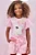 Blusa em Cotton e Tule Poá Rosa Unicórnio Kukiê - Imagem 1