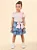 Conjunto Blusa Canelada Laços Xadrez Vichy e Saia Jeans Animê - Imagem 4