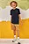 Conjunto de Camiseta em Meia Malha e Bermuda em Cotton Jeans com Elastano LucBoo - Imagem 2