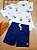 Conjunto de Camiseta em Meia Malha e Bermuda em Linho Santorine com Elastano LucBoo - Imagem 1