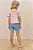 Conjunto de Blusa Bata em Laise Floreale com Shorts em Jeans Bellini com Elastano Infanti - Imagem 2