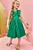 Vestido em Super Cetim Verde Infanti - Imagem 1