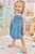 Conjunto de Body em Viscose e Salopete em Jeans Liz com Elastano Infanti - Imagem 1
