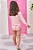 Trio de Blusa Boxy e Biquíni em Malha Uv Dry com Proteção Uv 50+ Rosa Infanti - Imagem 4