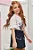 Conjunto de Blusa em Malha Wave e Short Saia em Molevisco Infanti - Imagem 3