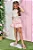 Conjunto de Blusa Boxy em Tricoline e Saia em Super Cetim. Com Shorts Embutido Infanti - Imagem 1
