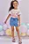Conjunto de Short Jeans Liz com Elastano com Blusa em Canelado Mauí Kukiê - Imagem 1