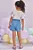 Conjunto de Short Jeans Liz com Elastano com Blusa em Canelado Mauí Kukiê - Imagem 2