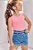 Blusa em Canelado Maui Rosa Neon Infanti - Imagem 1