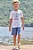 Conjunto de Camiseta em Meia Malha e Bermuda em Sarja Melange com Elastano Super Power LucBoo - Imagem 3