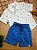 Conjunto de Camisa em Cotton e Bermuda em Jeans Bellini com Elastano LucBoo - Imagem 1