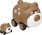 Carrinho Animal Com Filhote Marrom - Imagem 1
