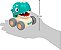 Buba Carrinho Dino Com Fricção E Apito Verde Escuro - Imagem 2