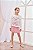 Conjunto de Blusa em Malha Bee e Shorts em Molevisco Ursinha Rosa Infanti - Imagem 4