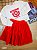 Conjunto de Blusa em Moletom e Saia em Camurça com Shorts Embutido Academy Momi - Imagem 1