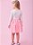 Conjunto blusa em manga longa e Saia em tule com flores Momi - Imagem 2