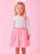 Conjunto blusa em manga longa e Saia em tule com flores Momi - Imagem 1