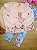 Conjunto de Bata em Cotton e Calça Legging em Canelado Kukiê Bebê Menina - Imagem 1